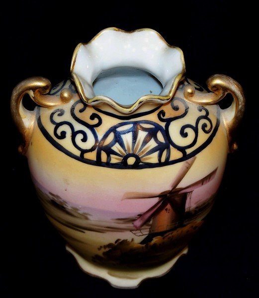 Nippon Windmill Vase