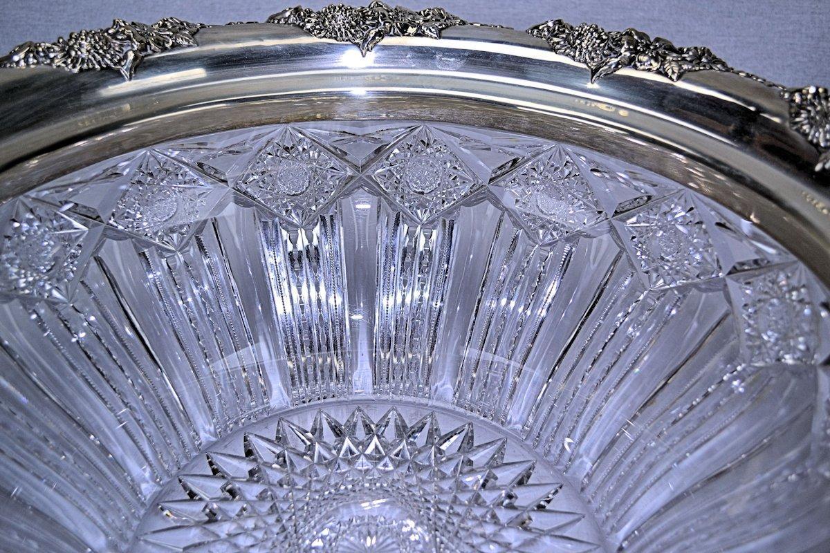 Redlich Sterling Silver Cut Glass Punch Bowl