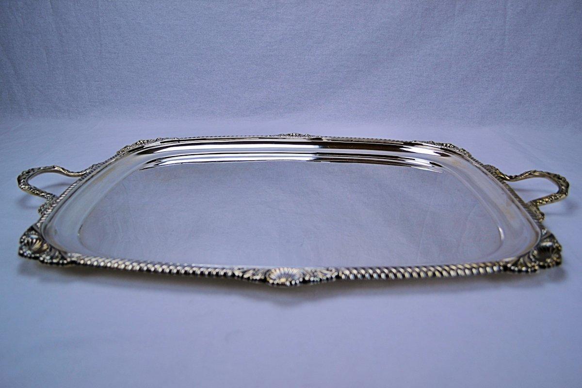 Charles Boyton English Sterling Silver Regency Waiter Tray