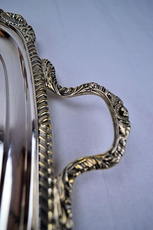 Charles Boyton English Sterling Silver Regency Waiter Tray