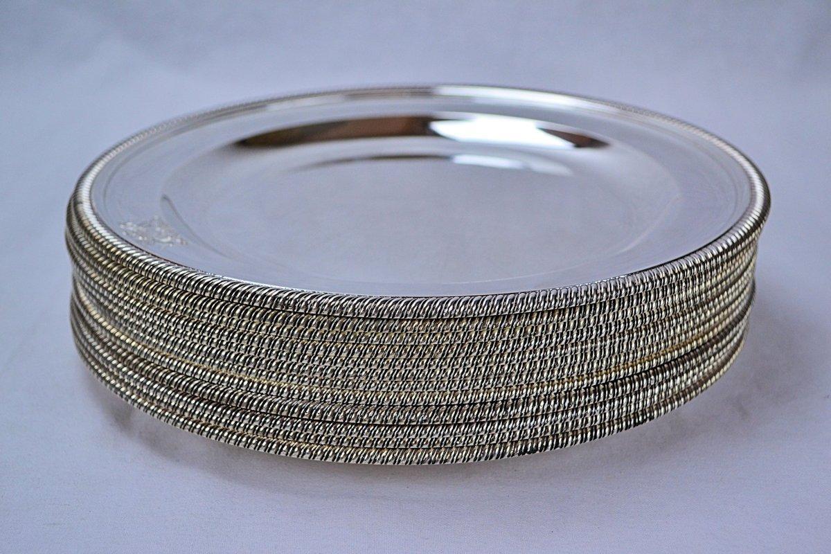 Robert Sharp English George III Sterling Silver Plates (Set of 12)