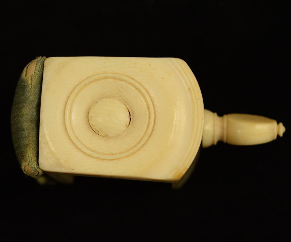 Antique Pre-Ban Ivory Sewing Collectible - Pincushion Clamp