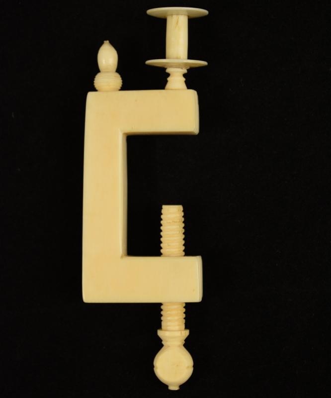 Antique Pre-Ban Ivory Sewing Collectible - Clamp