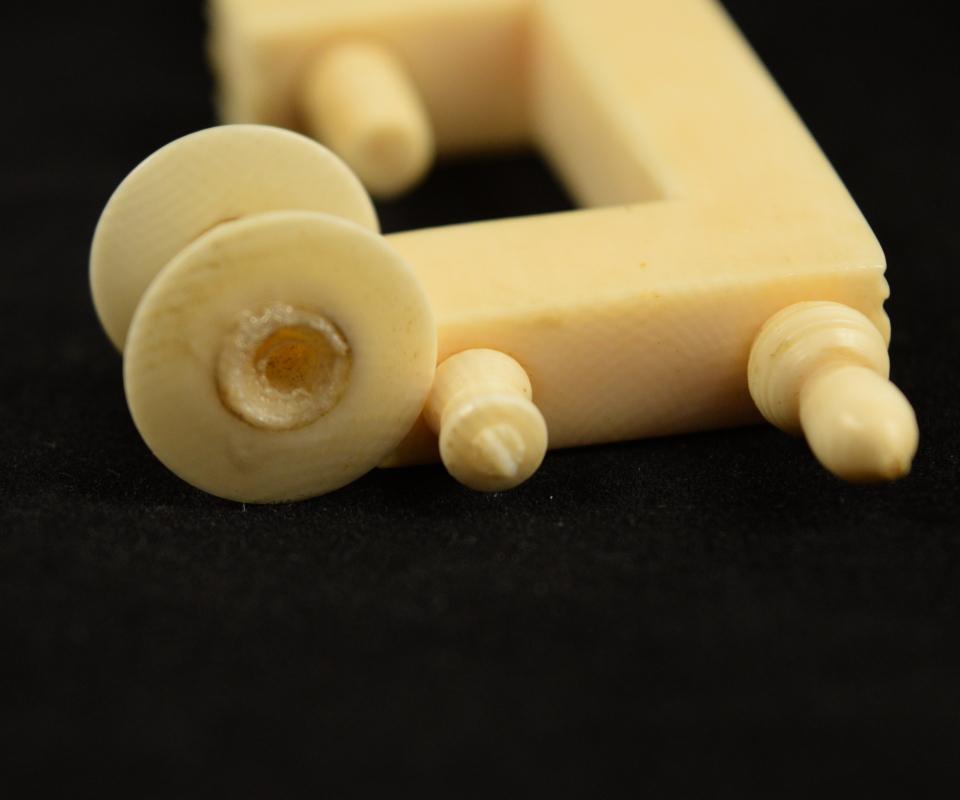 Antique Pre-Ban Ivory Sewing Collectible - Clamp