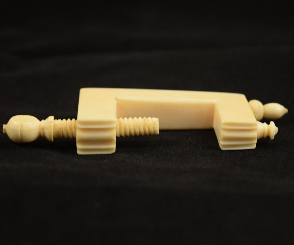 Antique Pre-Ban Ivory Sewing Collectible - Clamp
