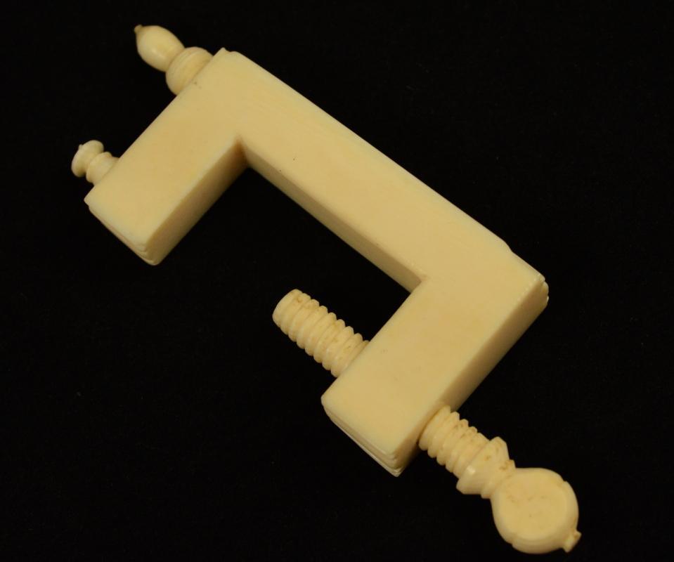 Antique Pre-Ban Ivory Sewing Collectible - Clamp