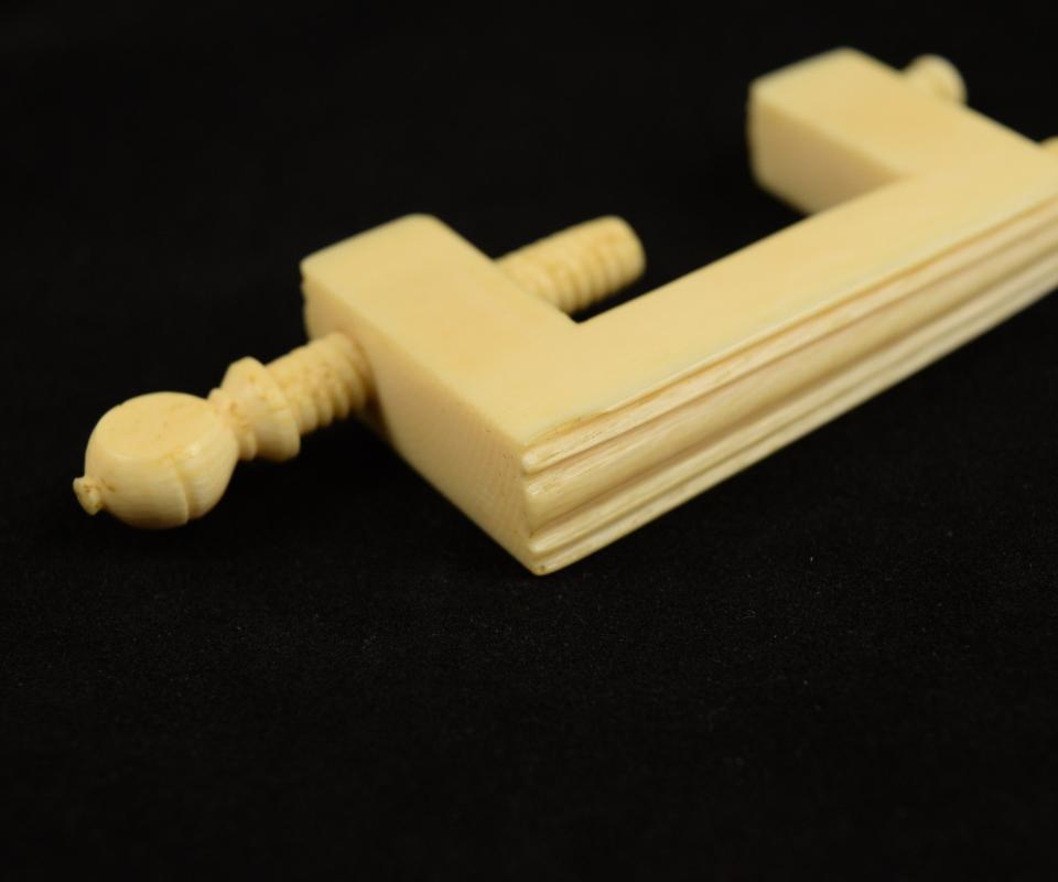 Antique Pre-Ban Ivory Sewing Collectible - Clamp