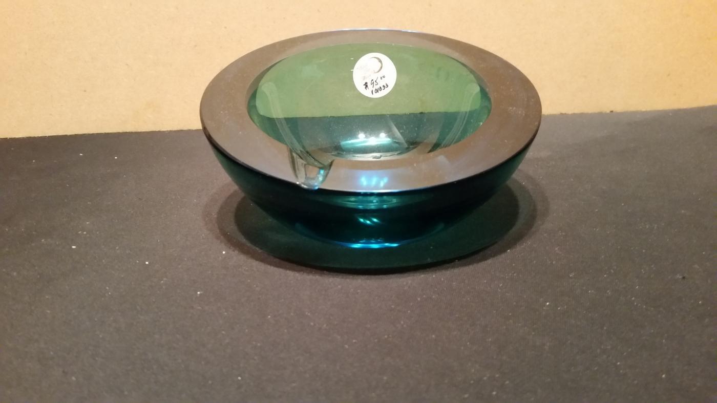 Glass Dark Blue Murano Ashtray