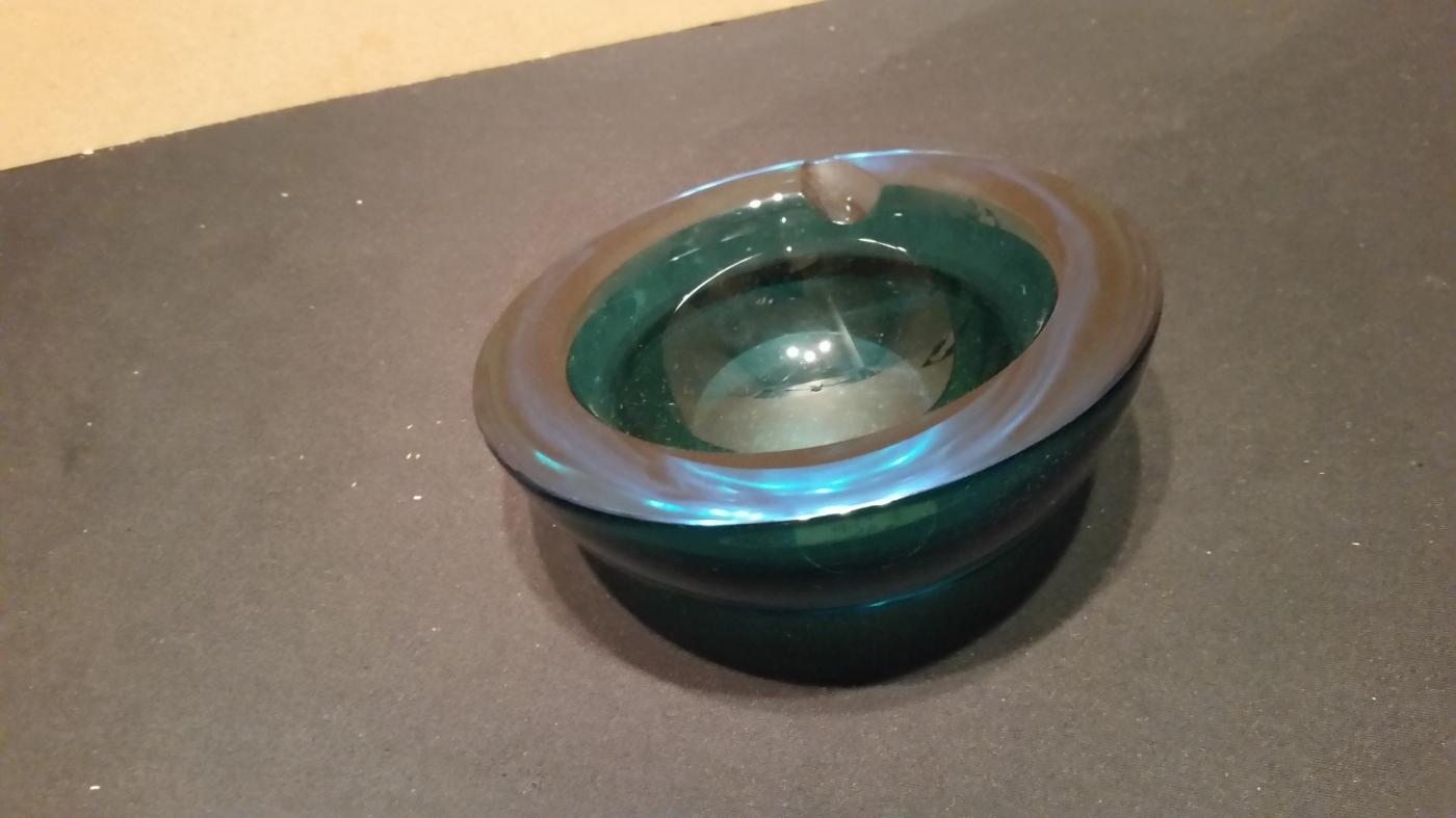 Glass Dark Blue Murano Ashtray