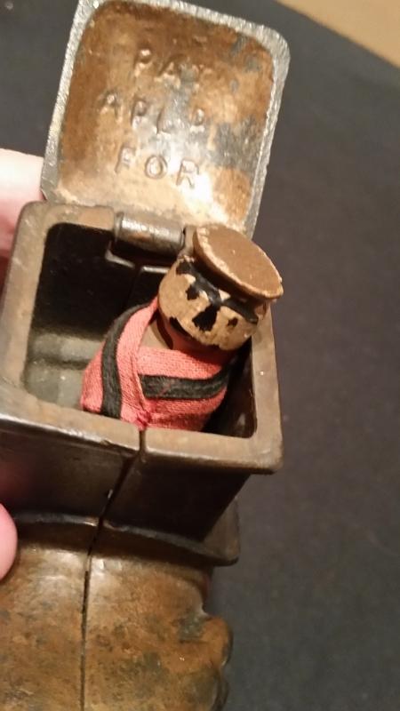 Mechanical Bank Elephant with Howdah Cast Iron Vintage