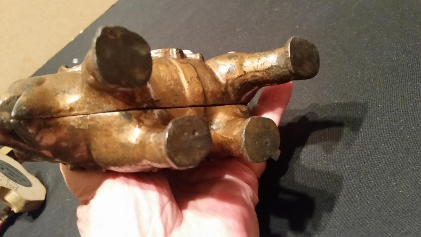 Mechanical Bank Elephant with Howdah Cast Iron Vintage