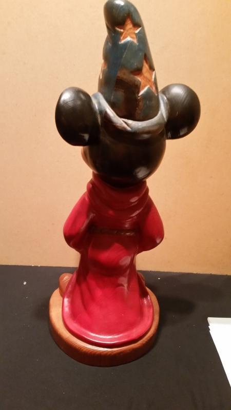 Mickey Mouse Sorcerer Hand Carved Wood