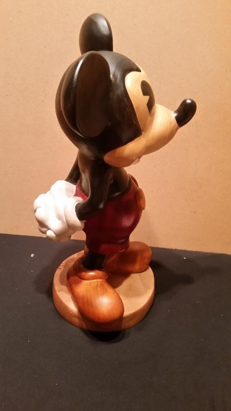 Michey Mouse Hand Carved Wood 18 Inches Tall