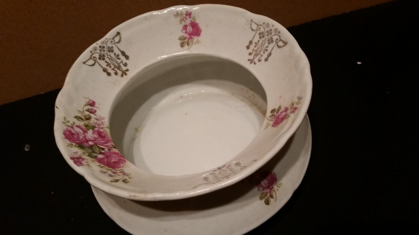 Spittoon Ladys German Porcelain