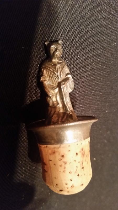 Silver Cat Bottle Stopper Small