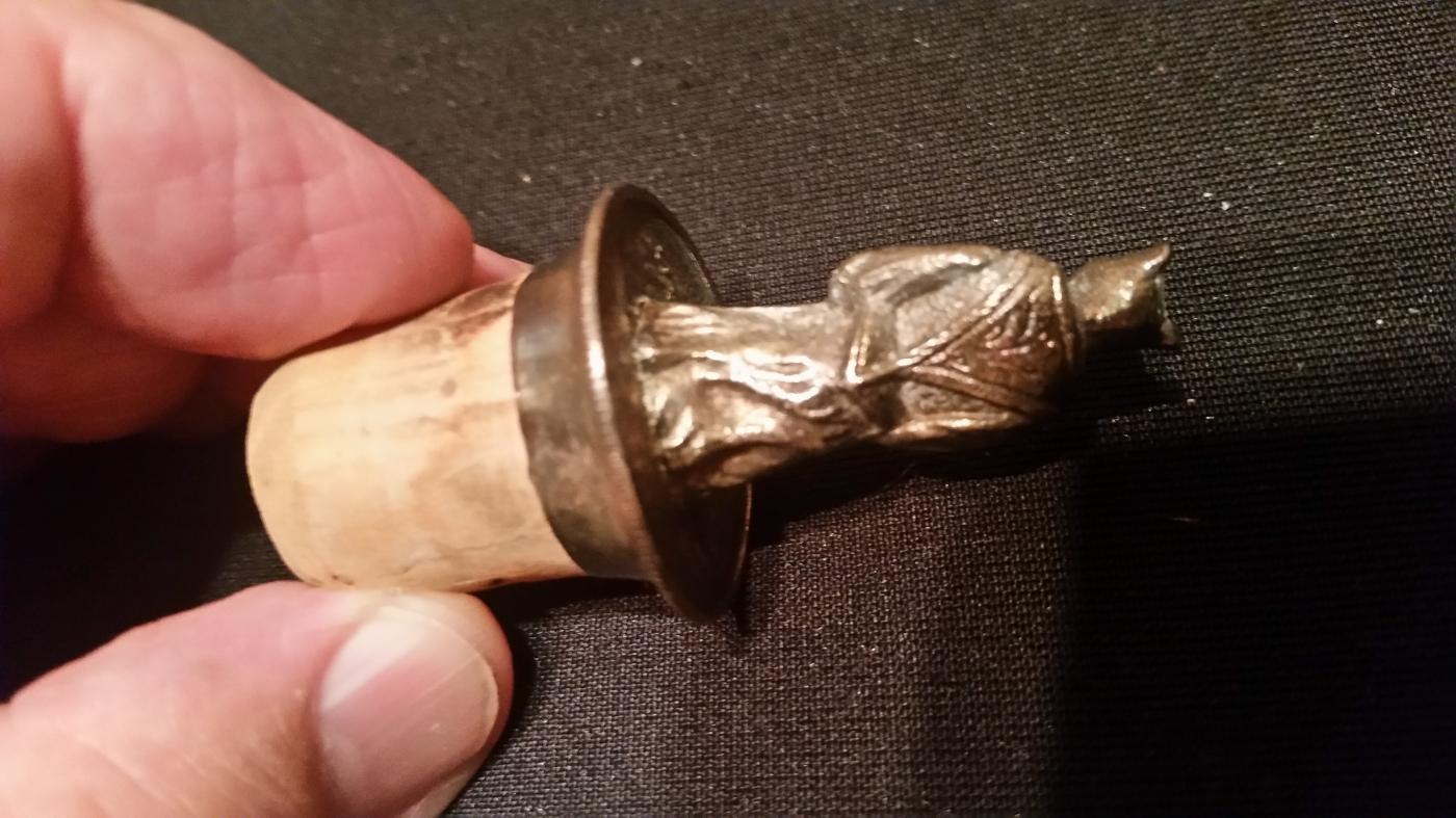 Silver Cat Bottle Stopper Small
