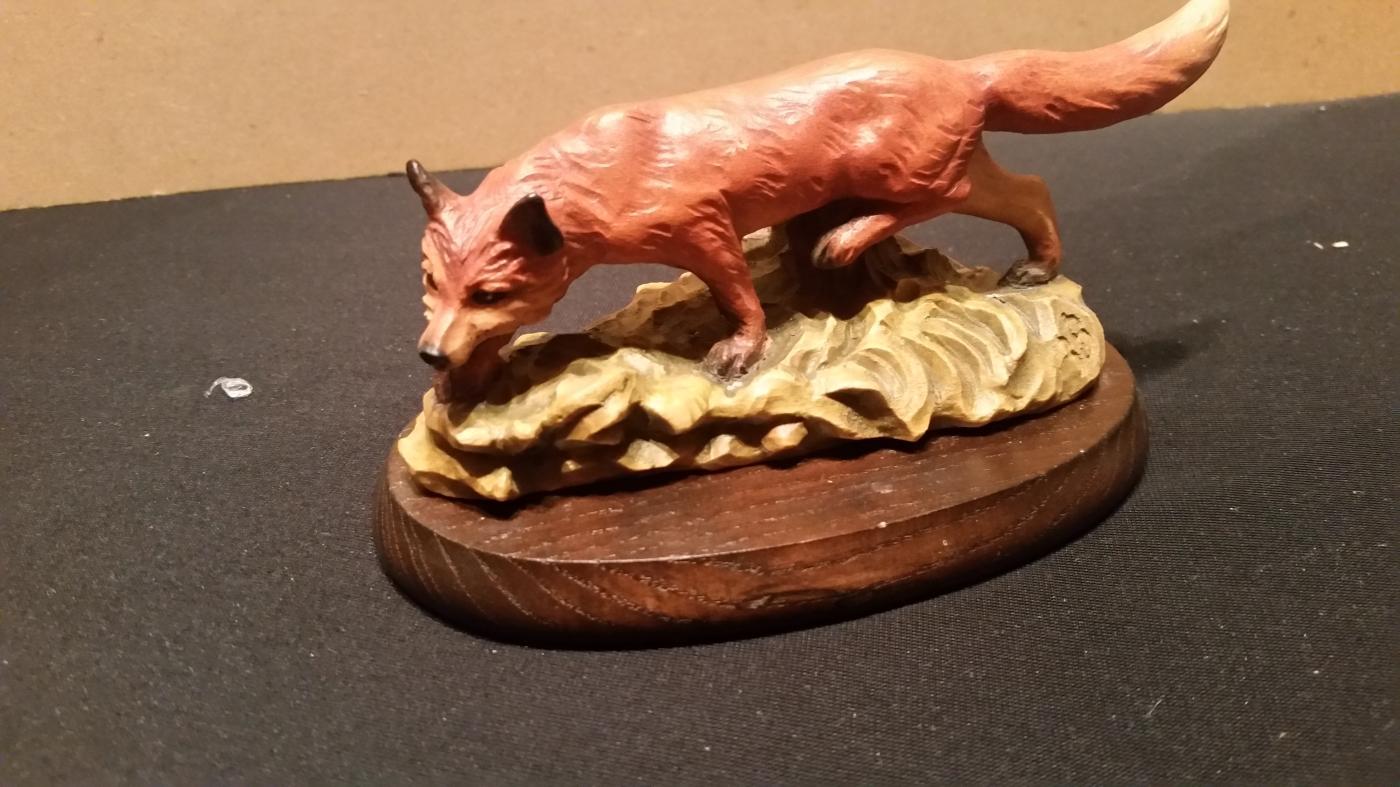 Anri Fox Hand Carved Wood by Gunther Granger
