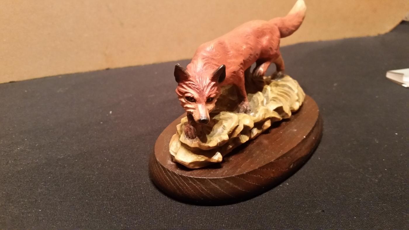 Anri Fox Hand Carved Wood by Gunther Granger