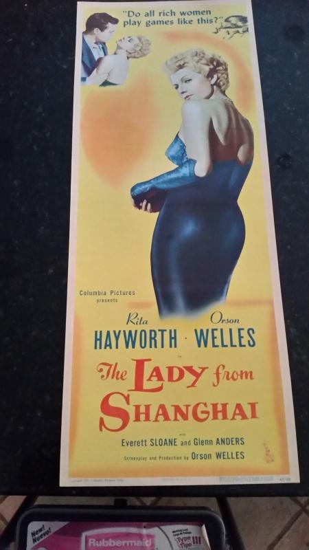 Movie Poster Insert The Lady From Shanghai 1947