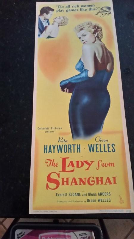 Movie Poster Insert The Lady From Shanghai 1947