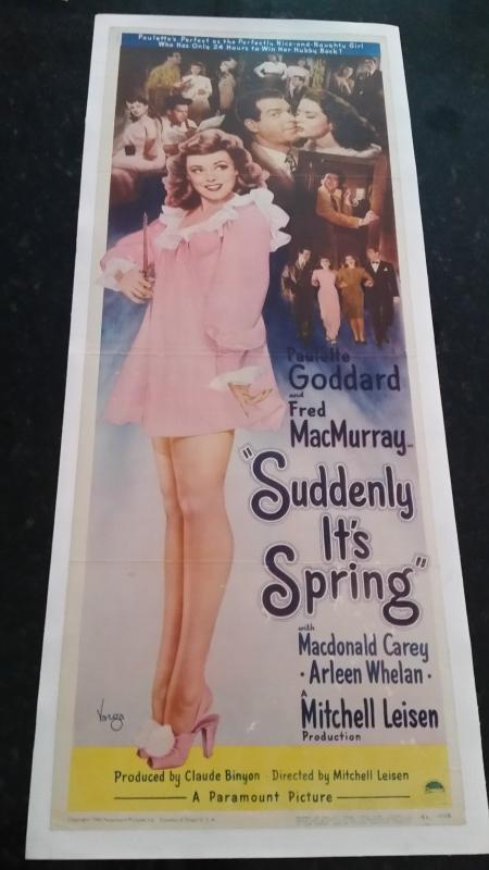 Movie Poster Suddenly it's Spring 1947 Vargas
