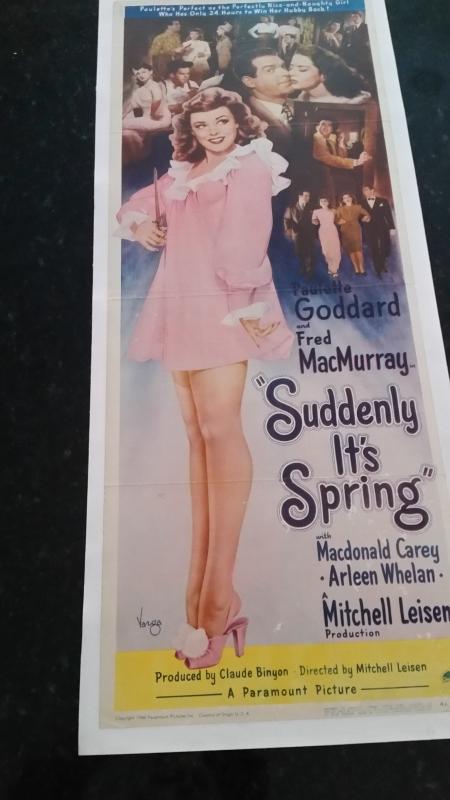 Movie Poster Suddenly it's Spring 1947 Vargas