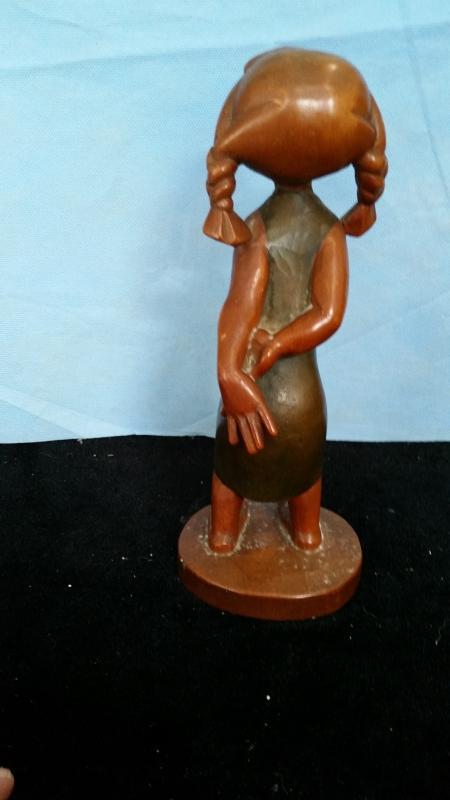 Anri Girl Sticking Tongue Out Hand Carved Italy