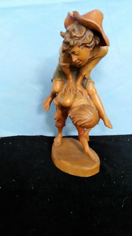 Anri Somersault Boys 9 Inch Hand Carved Wood