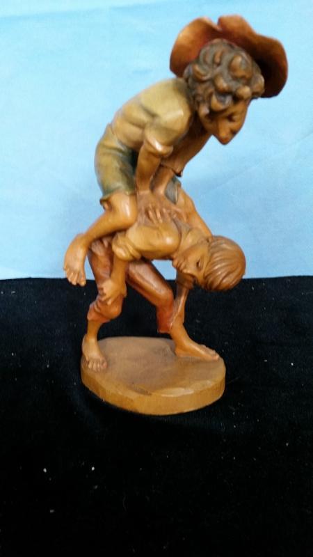 Anri Somersault Boys 9 Inch Hand Carved Wood