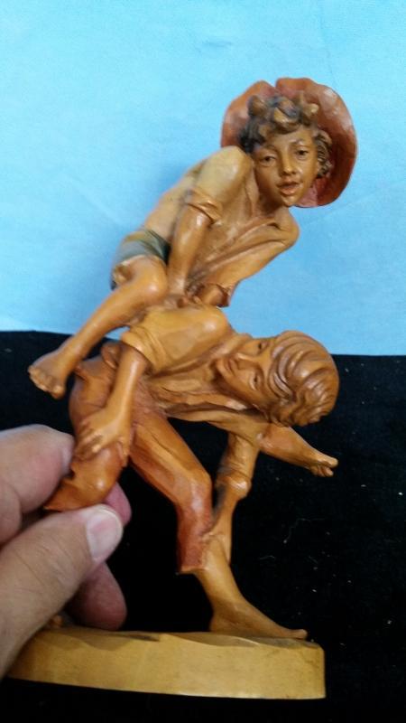 Anri Somersault Boys 9 Inch Hand Carved Wood