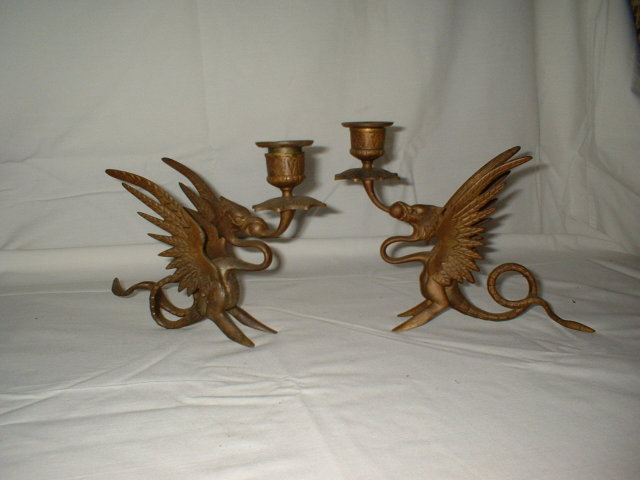 Brass Dragon Candleholders TS1004