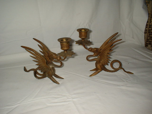 Brass Dragon Candleholders TS1004