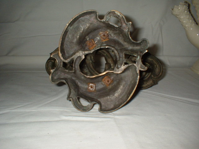 Double Antique French Bronze Candleholder