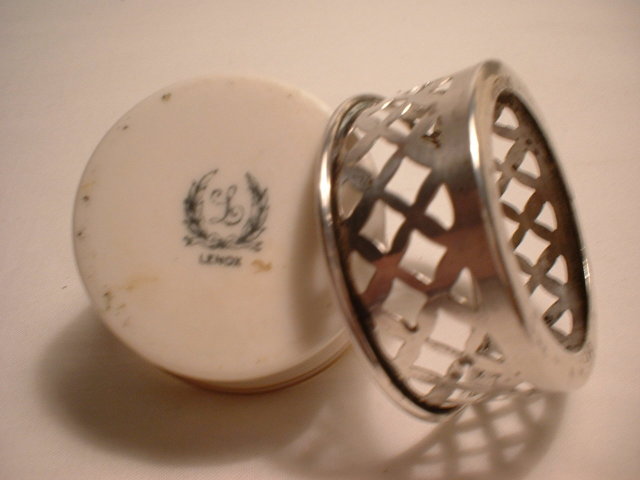 Individual Lenox Salt with Sterling Silver Holder