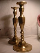 A Pair of Vintage Brass Candlesticks