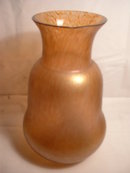 Amber Irredesent Loetz Vase