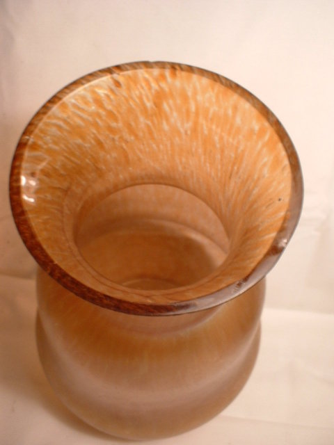 Amber Irredesent Loetz Vase
