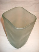 Mouthblown Pale Blue Square Vase