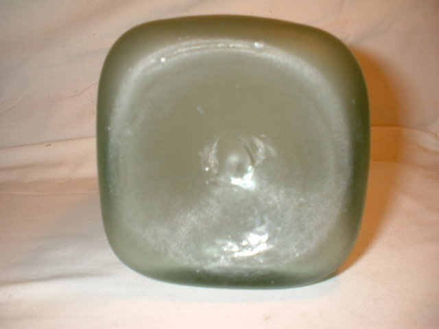 Mouthblown Pale Blue Square Vase