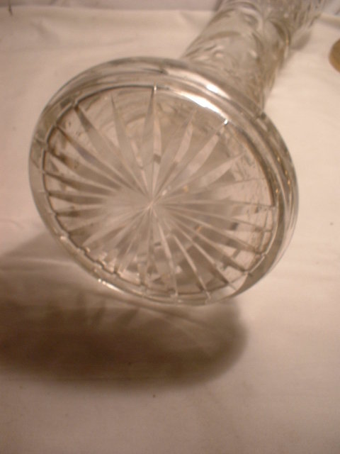 Tall Early Cut Glass Vase