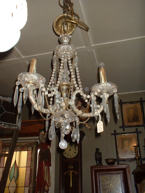 Three Light Custom Made Brass Chandalier