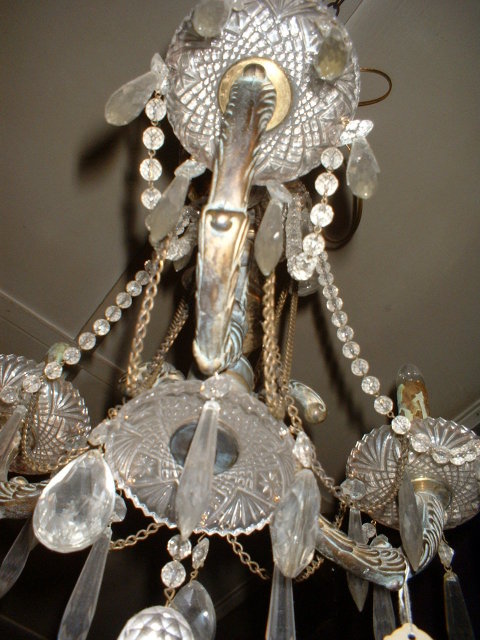 Three Light Custom Made Brass Chandalier