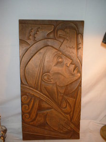Carved Wood Plaque