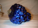 Cobalt Blue Victorian Glass Christmas Ornament