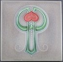 Antique English Art Nouveau Tile