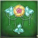 Antique English Art Nouveau Tile