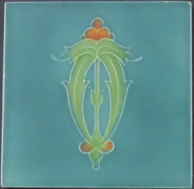 Antique English Art Nouveau Tile