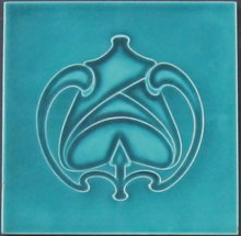 Antique English Seccesionist Tile