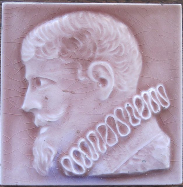 Antique American Portrait Tile
