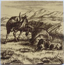 Antique English Picture Tile - William Wise